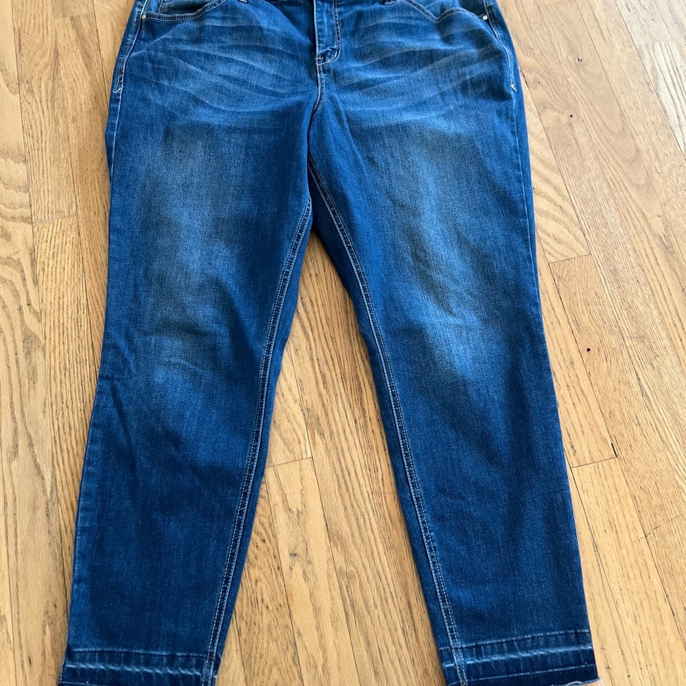 Women's Size 18W "Crown & Ivy" Dark Blue Skinny Jeans GUC ❤️